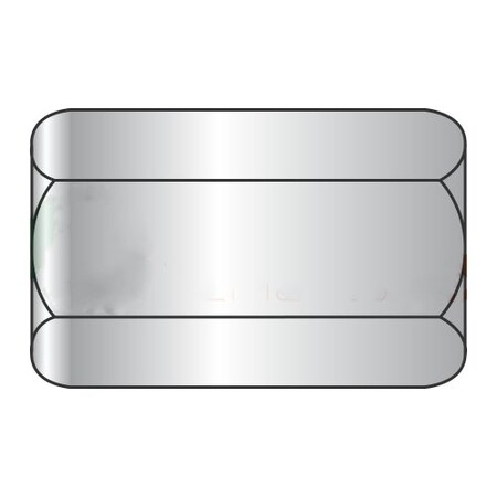 Newport Fasteners Coupling Nut, #1-8, 18-8 Stainless Steel, Not Graded, 2-1/2 in Lg, 1-1/4 in Hex Wd, 10 PK NB048090P-10